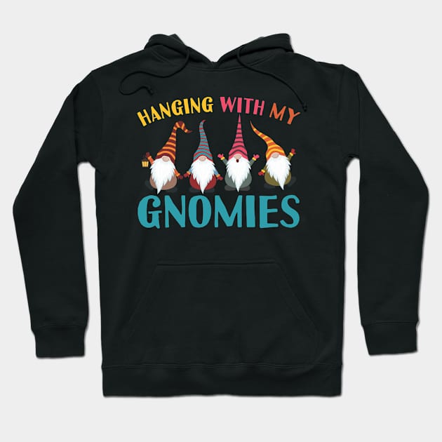 Hanging With My Gnomies I Christmas Gnomes Hoodie by 2blackcherries